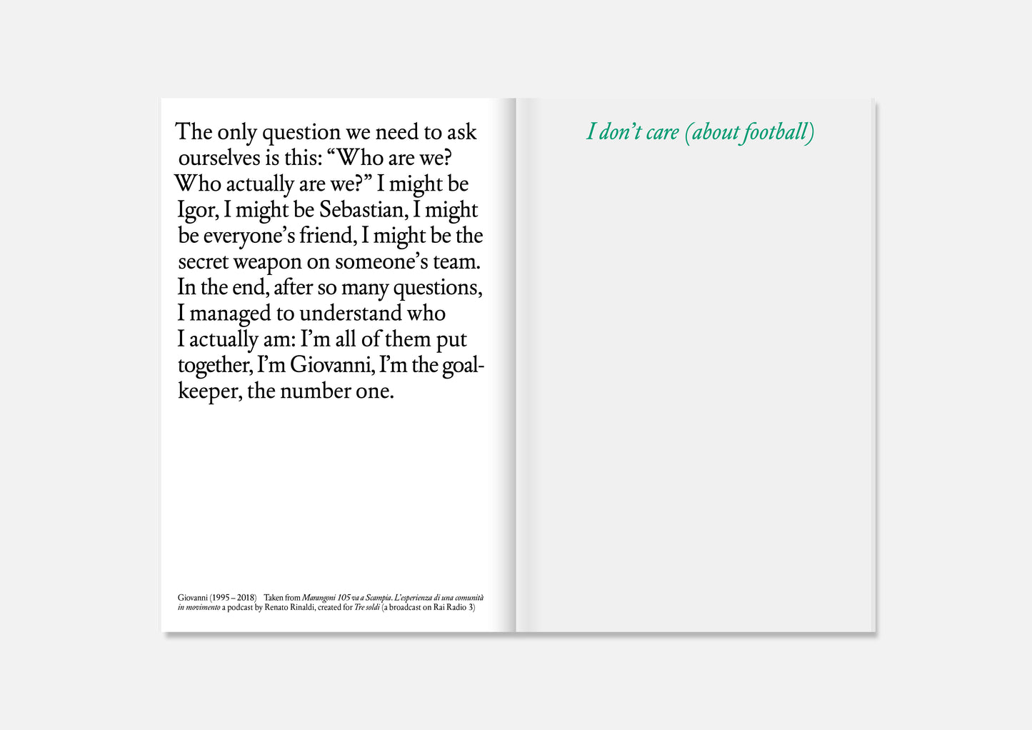 I don’t care (about football) — Special Edition (Marangoni 105 Poster)