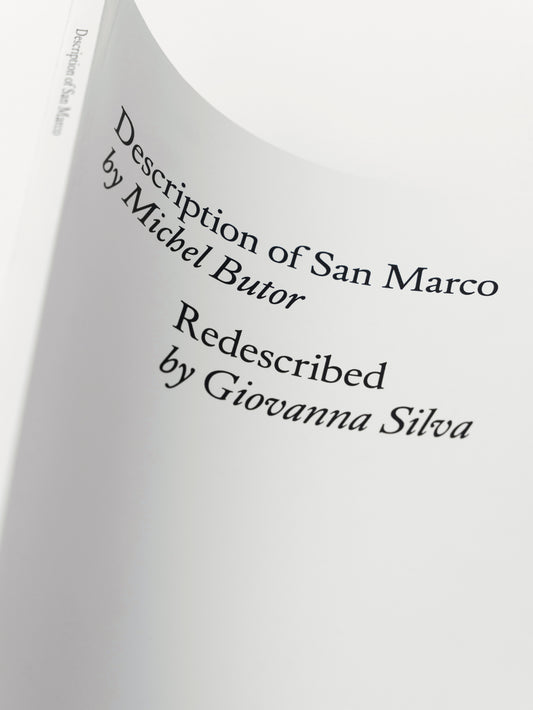 Description of San Marco by Michel Butor Redescribed by Giovanna Silva