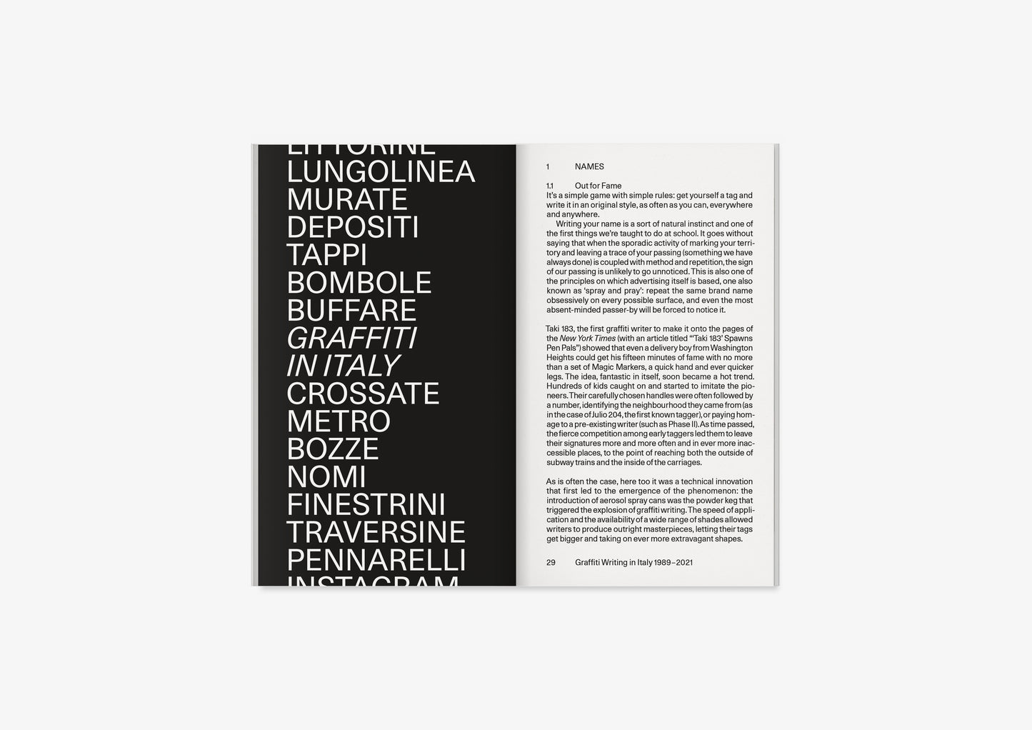 Graffiti Writing in Italy 1989–2021