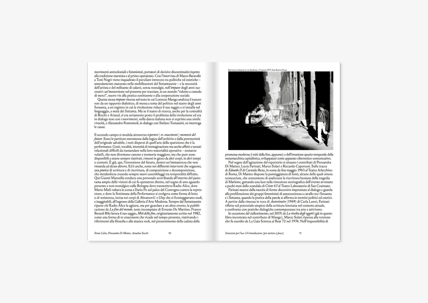 In fiamme. La performance nello spazio delle lotte (1967-1979)