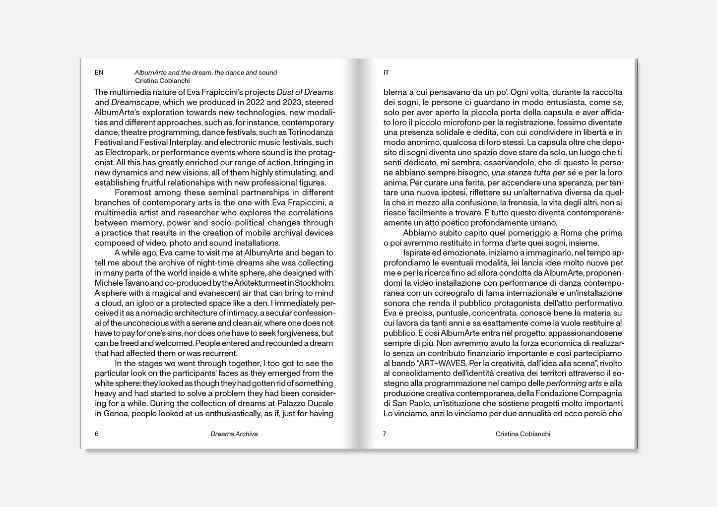 Eva Frapiccini — Dreams Archive