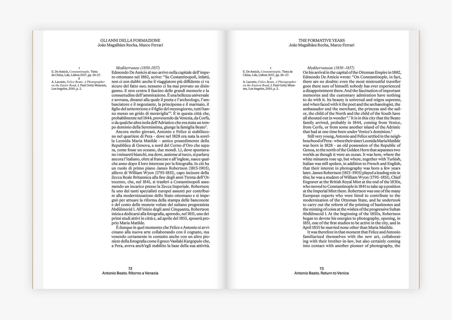 Antonio Beato. Ritorno a Venezia