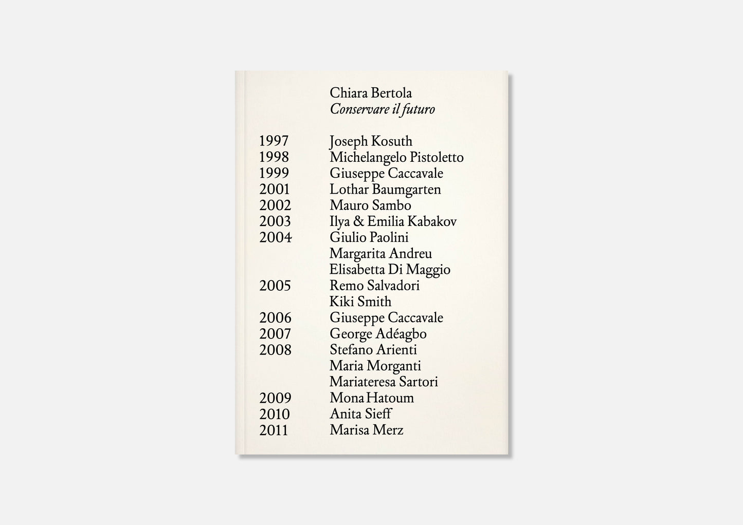 Conservare il futuro